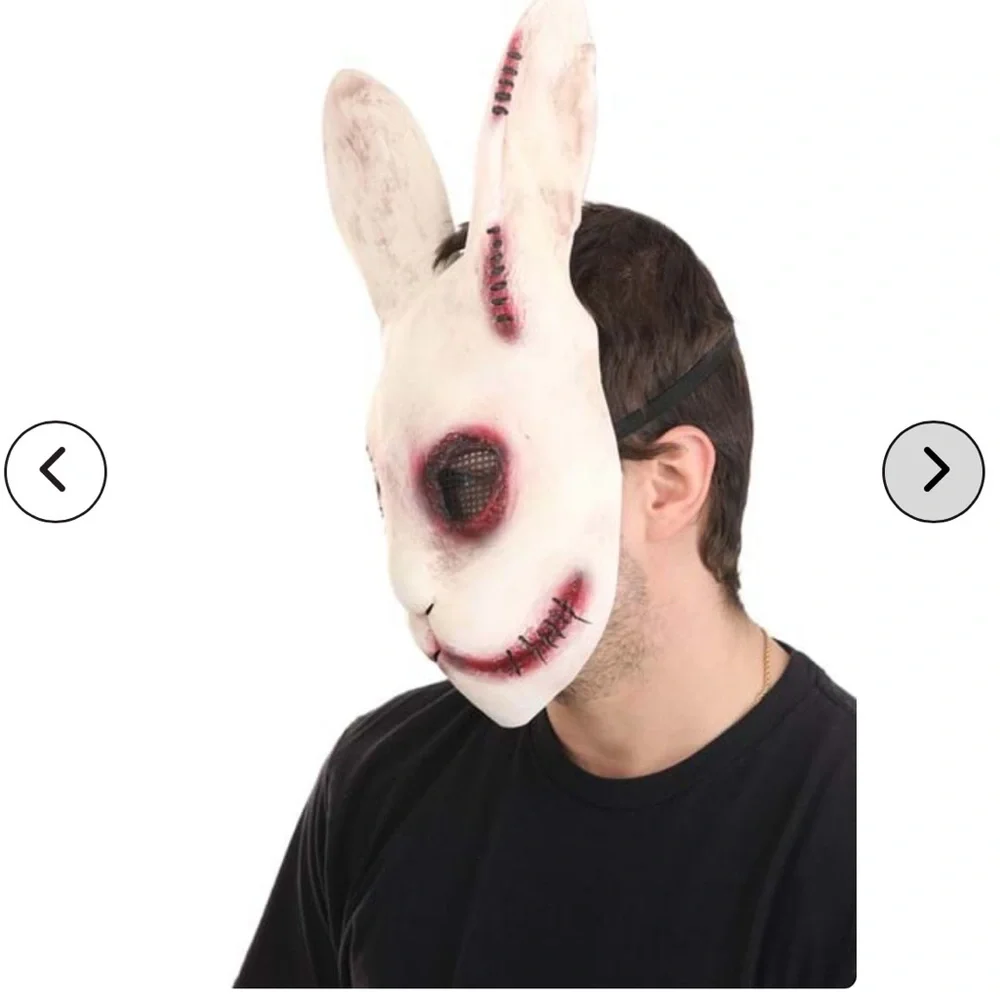 Scary Wicked Rabbit Adult Unisex Mask Halloween Costume Horror Cosplay NWT